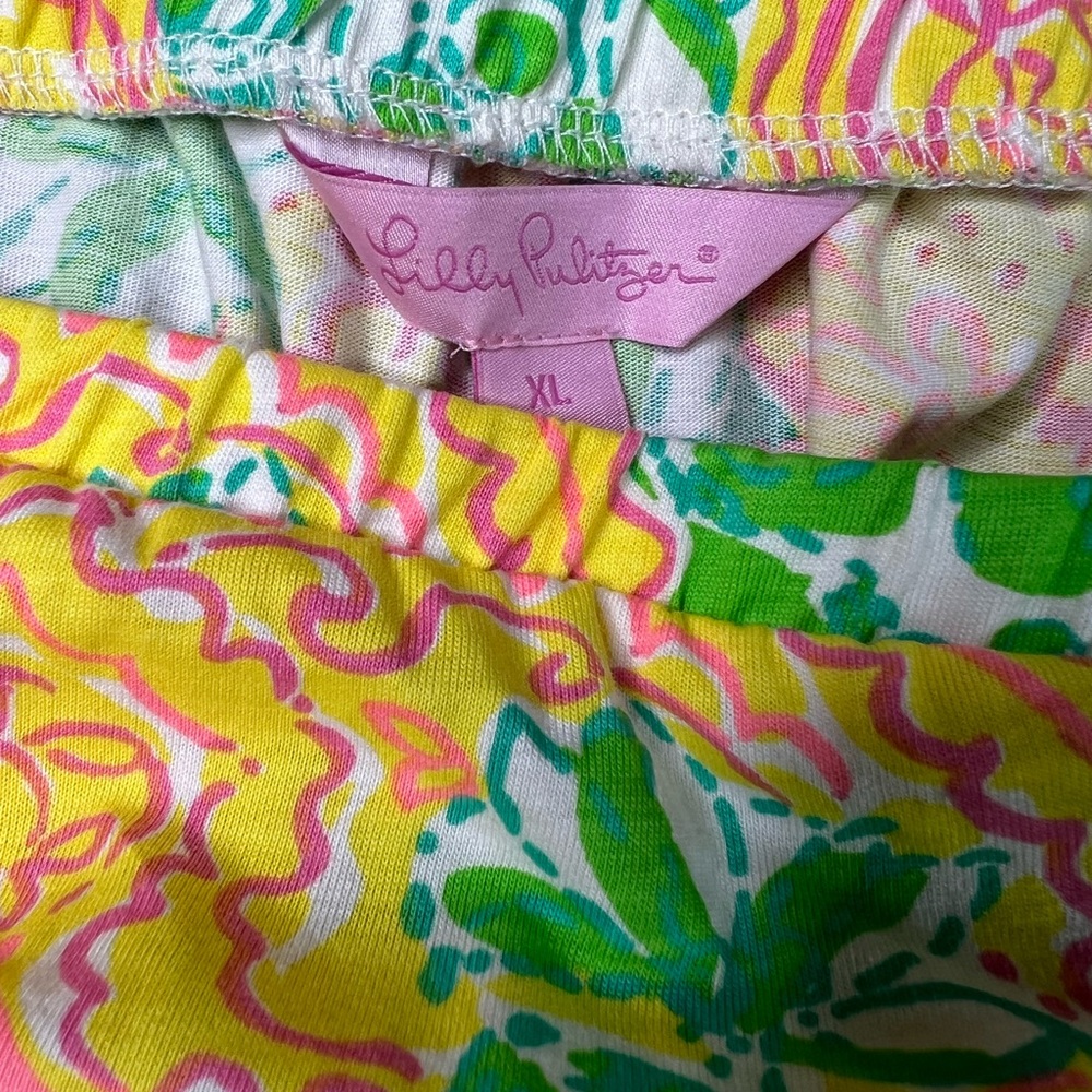 Lilly Pulitzer Strapless Romper Short Set Pima Cotton Pockets Size XL 2014 - Picture 2 of 11